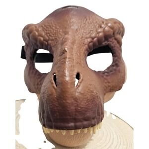 Mattel‎ Jurassic World Tyrannosaurus Rex T-Rex Mask Chomp Action Brown Dinosaur